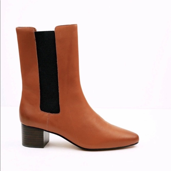 J.Crew • Leather High-Shaft Stacked Heel Boot - Picture 9 of 10